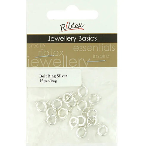 8mm Metal Alloy Bolt Ring Clasp (available in 2 colours)